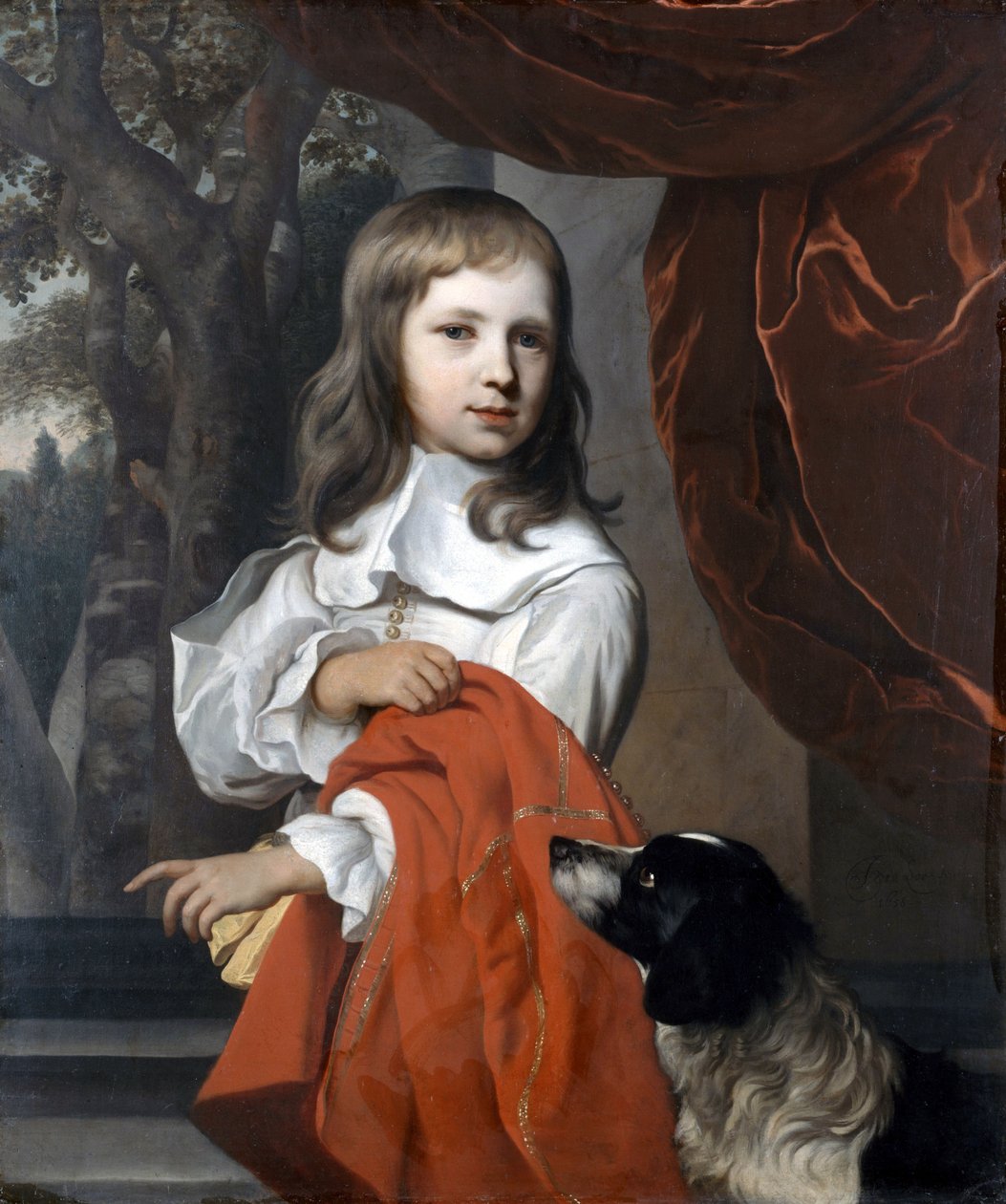 Köpekli Genç Bir Çocuğun Portresi, 1658 by Jacob or Jacques van Loo