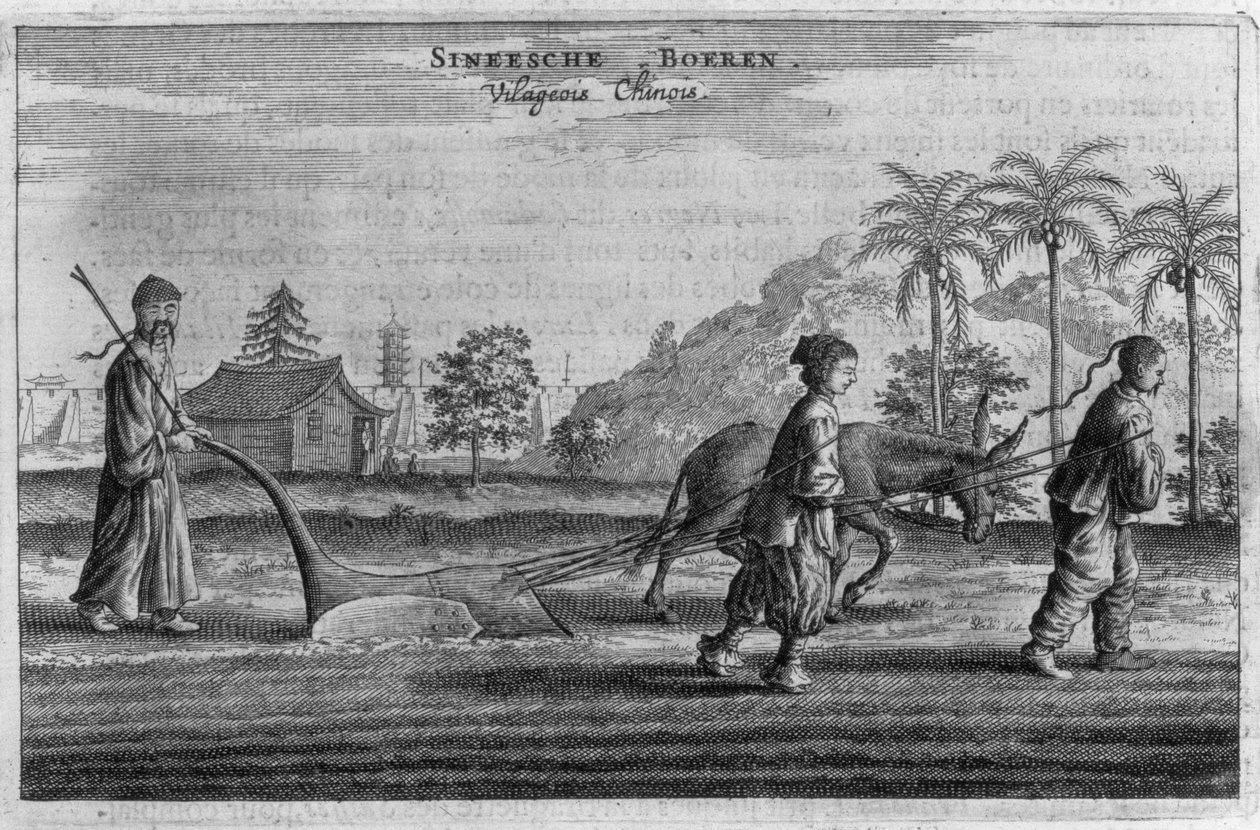 Chinese Peasants, a General Description from an account of a Dutch Embassy to China, 1665  by Jacob van Meurs