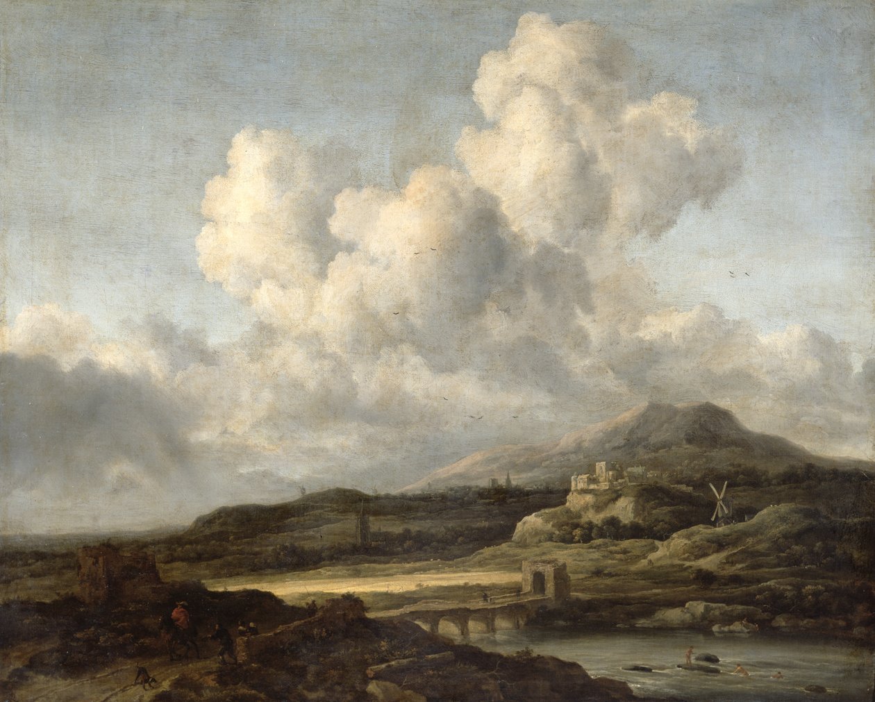 güneşli manzara by Jacob van Ruisdael