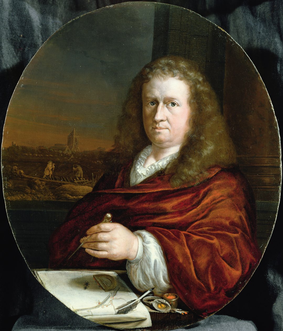 Bir Arazi Araştırmacısı Portresi by Jacob van der Sluys