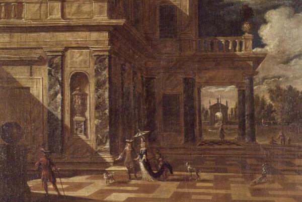 Zarif figürlerle mimari capricci by Jacob Balthasar Peeters