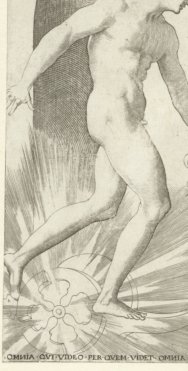 Apollo, bir araba üzerinde defne çelengi ile Tanrılar ve Tanrıçalar (serinin adı) by Jacob Binck