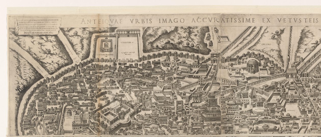 Plattegrond van Rome on tijde van keizer Augustus (bovenste bıçağı) Antik anıtlardan en doğru şekilde oluşturulmuş antik kentin görüntüsü (nesne üzerindeki başlık) Bina kalıntılarından antik Roma