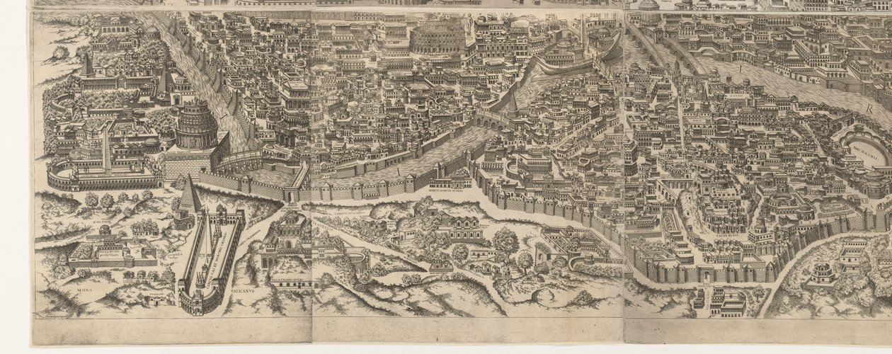 Plattegrond van Rome on tijde van keizer Augustus (onderste blad) Antik anıtlardan en doğru şekilde oluşturulmuş antik kentin bir görüntüsü Bina kalıntılarından antik Roma