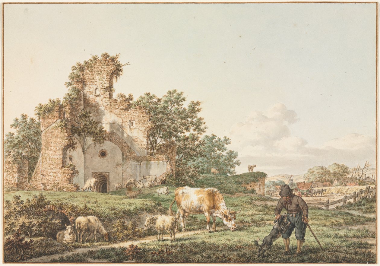 Bir Harabe ile Pastoral Manzara by Jacob Cats