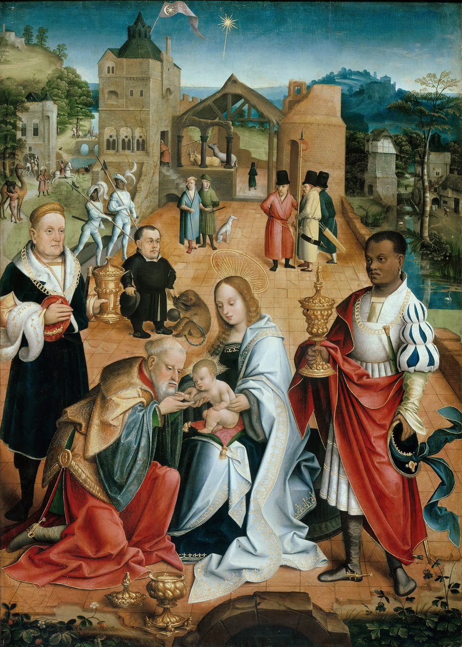 Üç Parçalı Magi Merkez Panelinin Hayranlığı, 16. yüzyıl by Jacob Claesz. van Utrecht