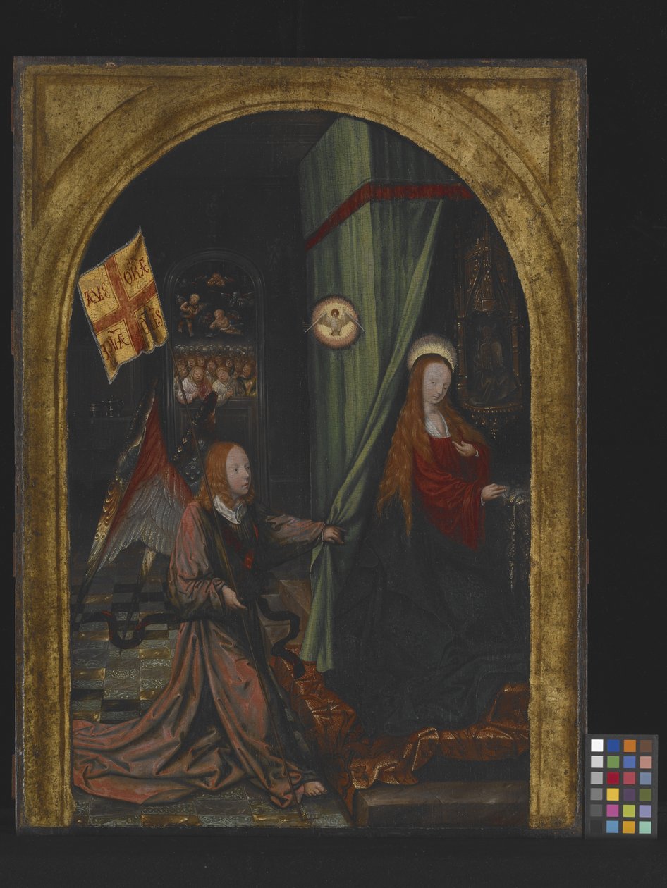 Müjde (ahşap üzerine yağlı boya) by Jacob Cornelisz van Oostsanen