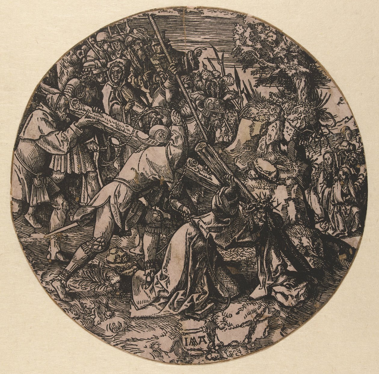 haç taşıyan The Round Passion (dizi adı) by Jacob Cornelisz van Oostsanen