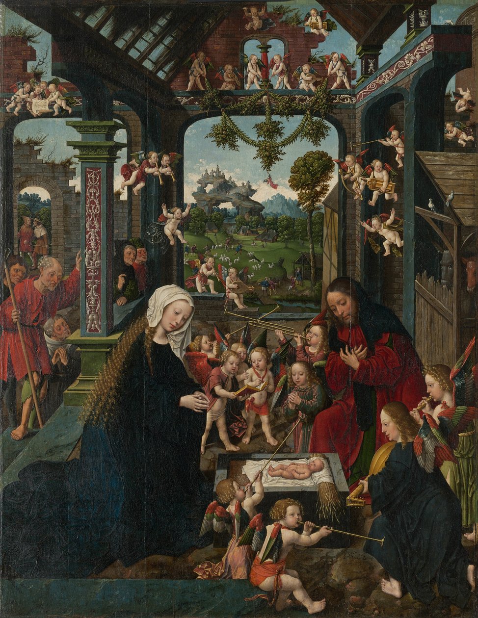 Mesih Çocuğunun Hayranlığı by Jacob Cornelisz. van Oostsanen