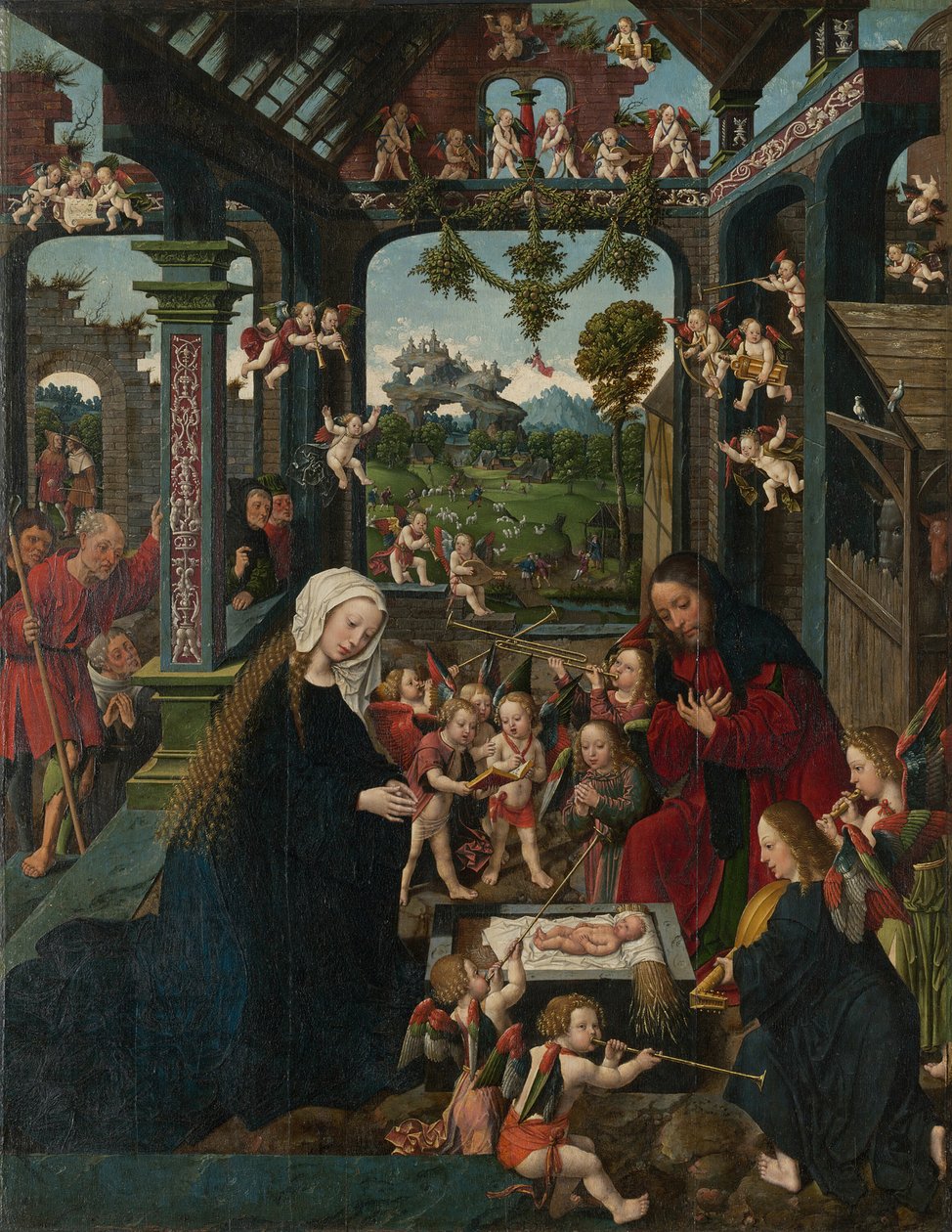 Mesih Çocuğunun Tapınması, c. 1515. by Jacob Cornelisz. van Oostsanen