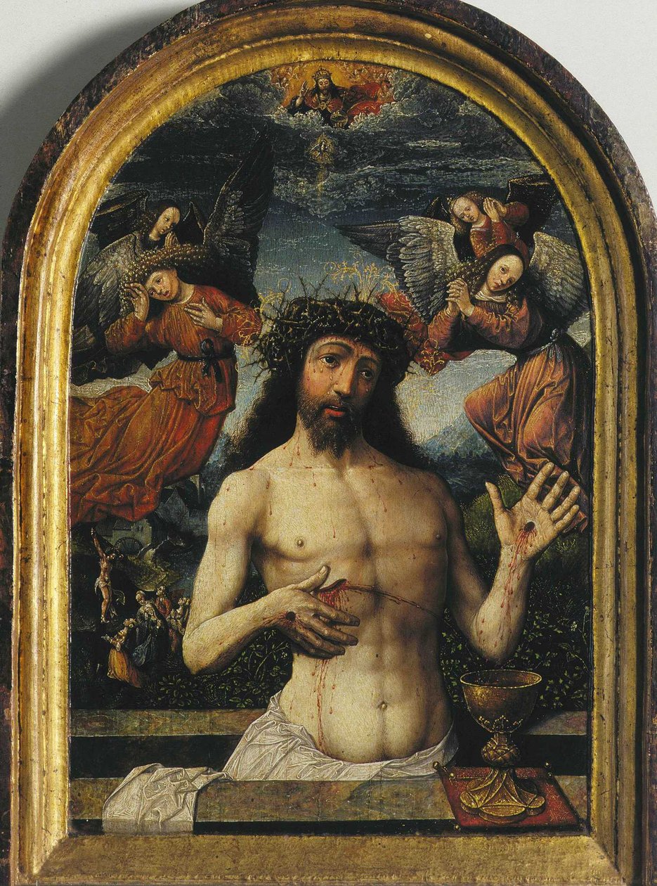 Acıların Adamı by Jacob Cornelisz van Oostsanen