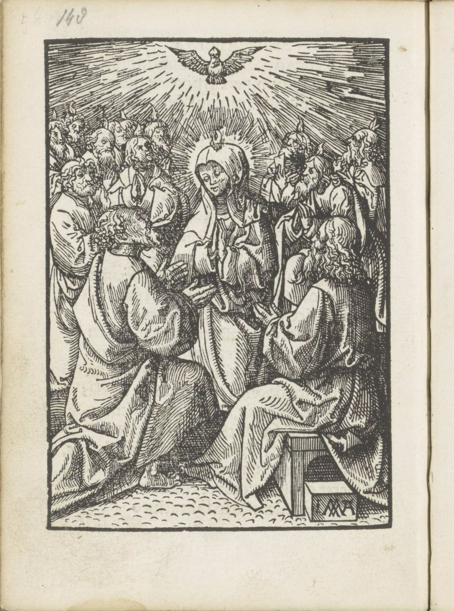 Kutsal Ruh'un Dökülmesi Küçük Tutku (dizi başlığı) by Jacob Cornelisz van Oostsanen