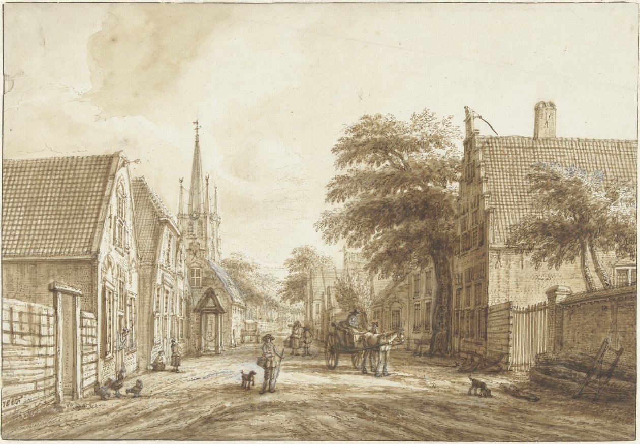 Voorschoten'deki Arka Yol by Jacob Elias La Fargue