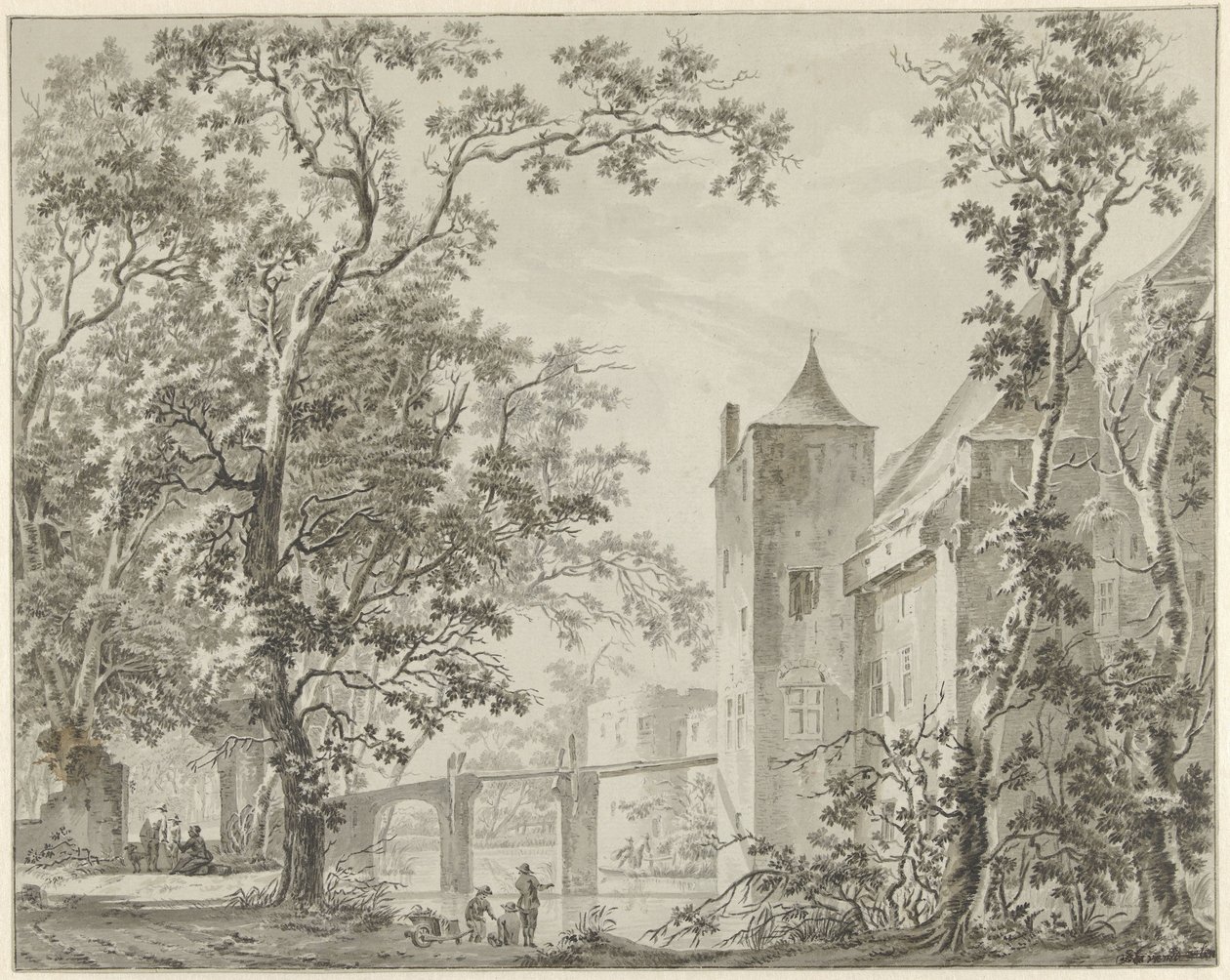 Utrecht yakınlarındaki kale de Haar by Jacob Elias van Varelen