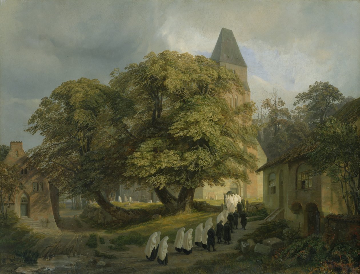 Elstorf Churchyard, Hamburg yakınlarında, 1837 by Jacob Gensler