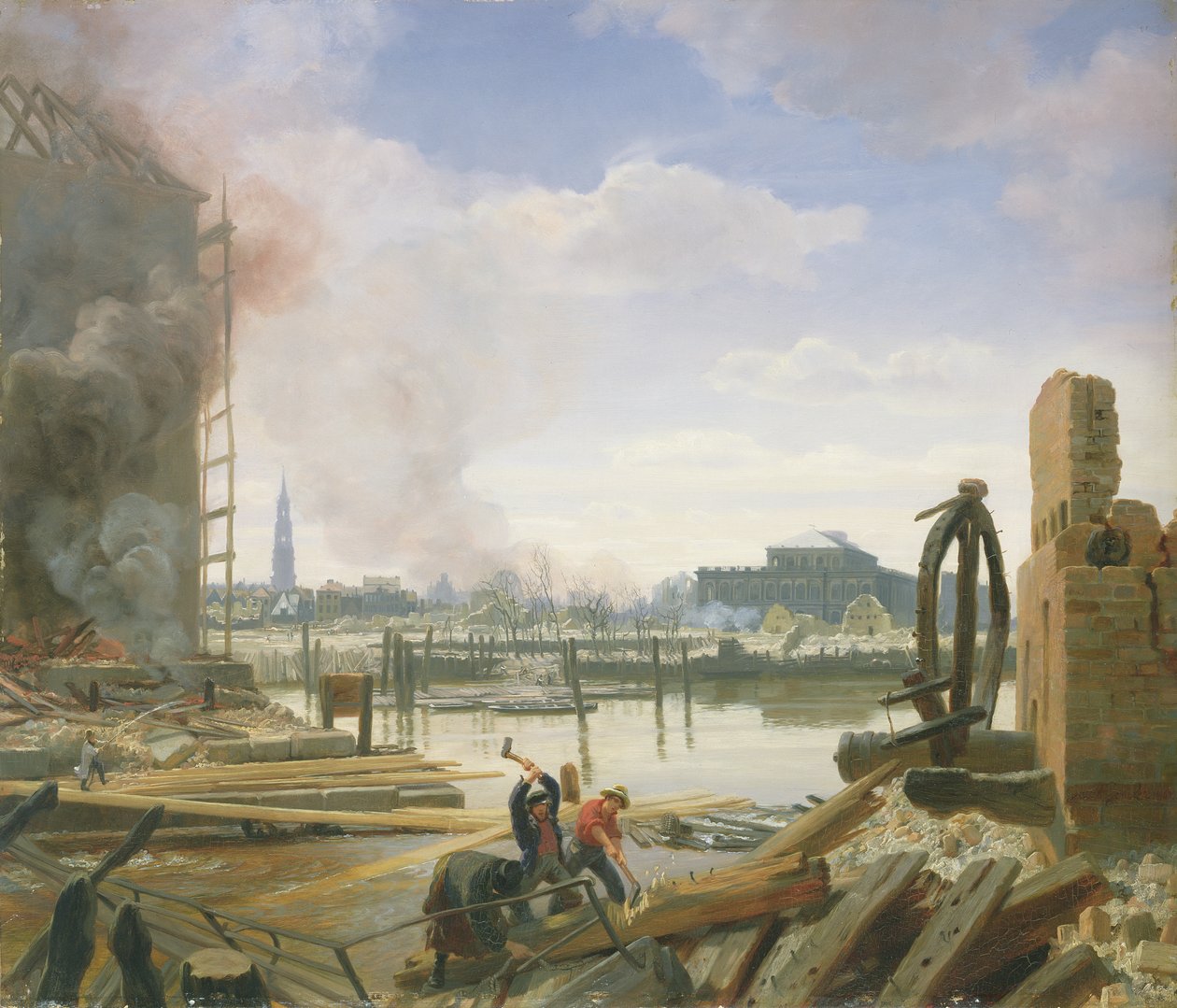 Yangından Sonra Hamburg, 1842 by Jacob Gensler
