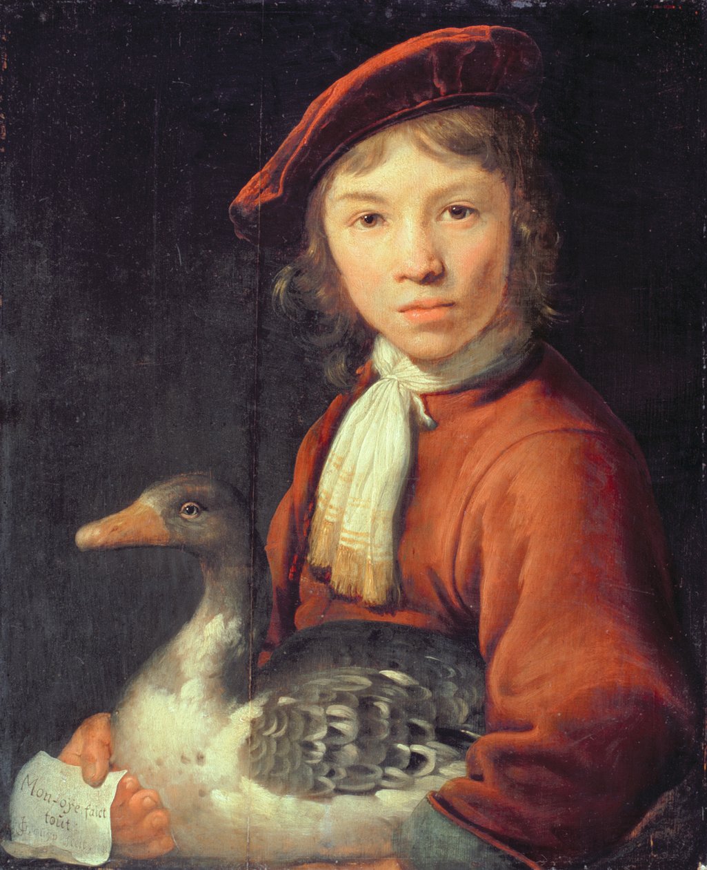 bir kaz ile çocuk by Jacob Gerritsz Cuyp
