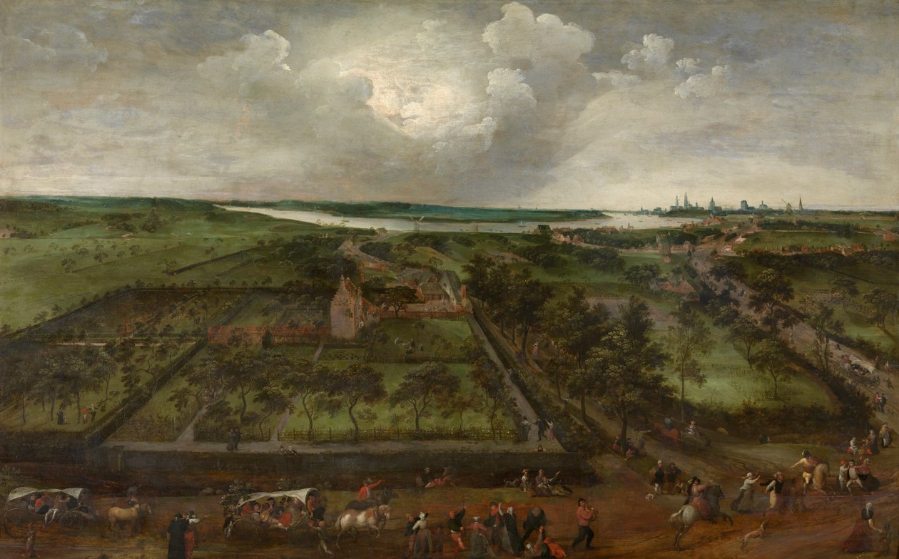 Scheldt'teki köy by Jacob Grimmer