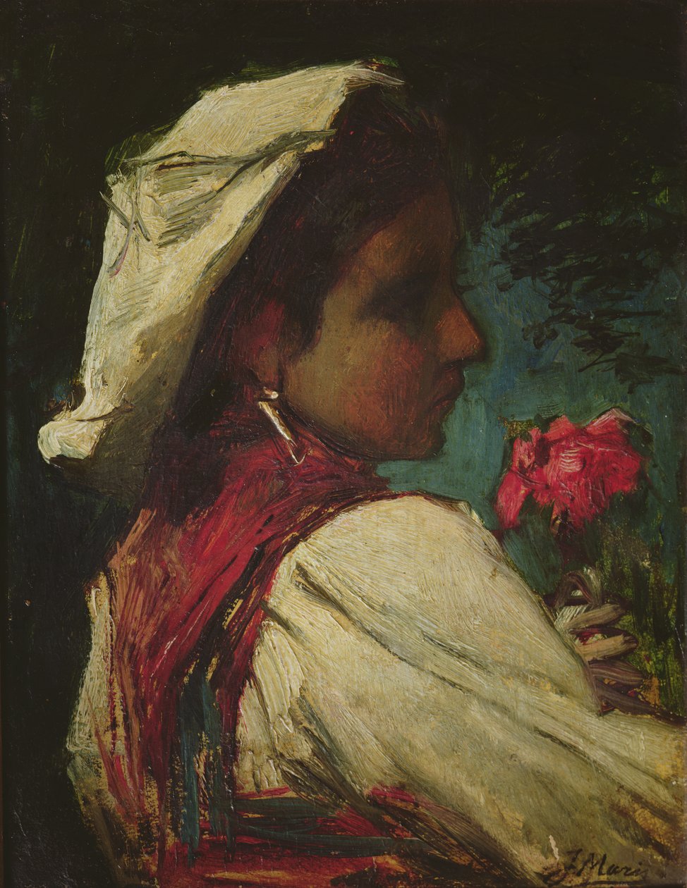 İtalyan Kız, 1866 dolayları by Jacob Henricus or Hendricus Maris
