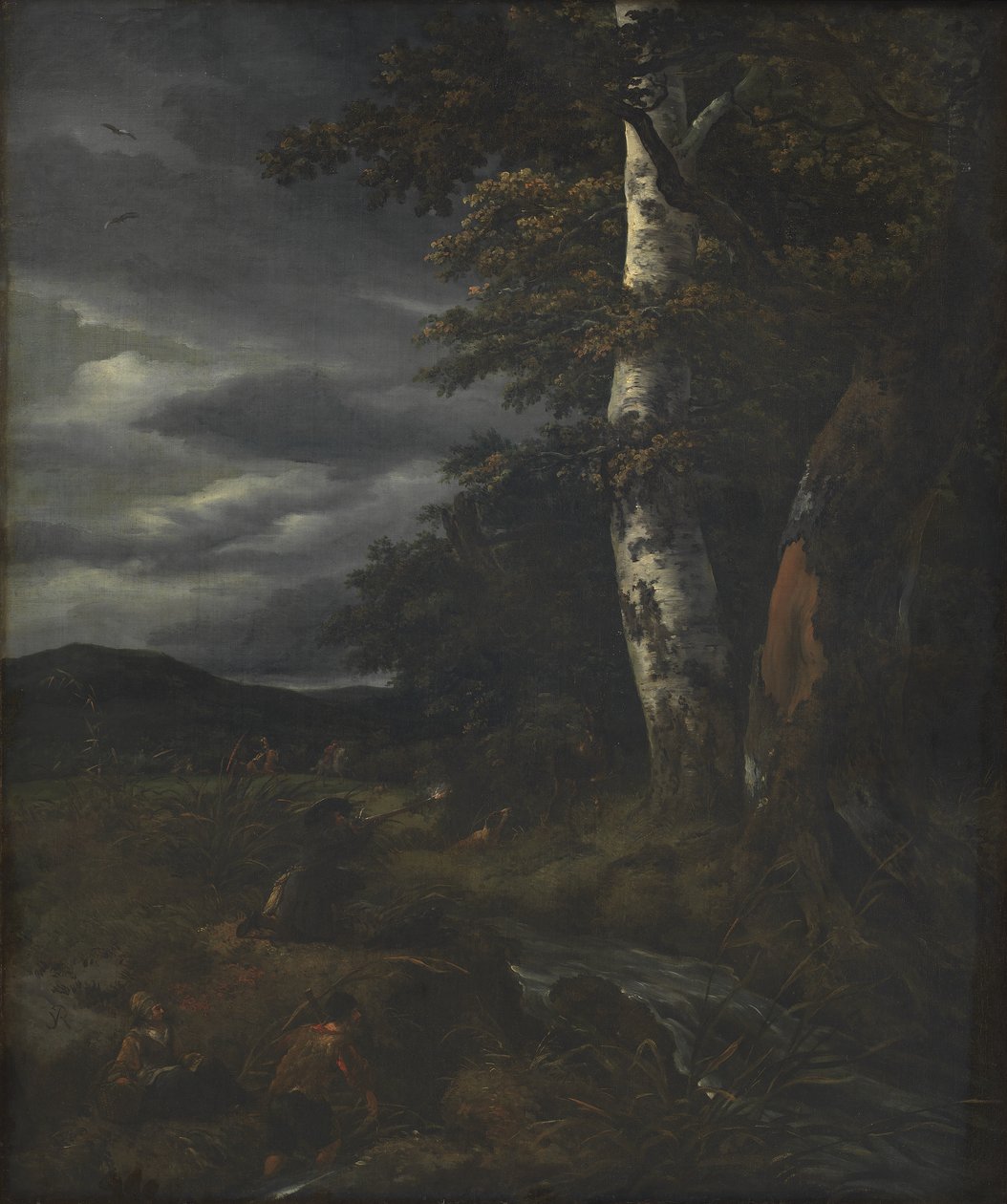 Avlanma Sahnesi ile Manzara by Jacob van Ruisdael