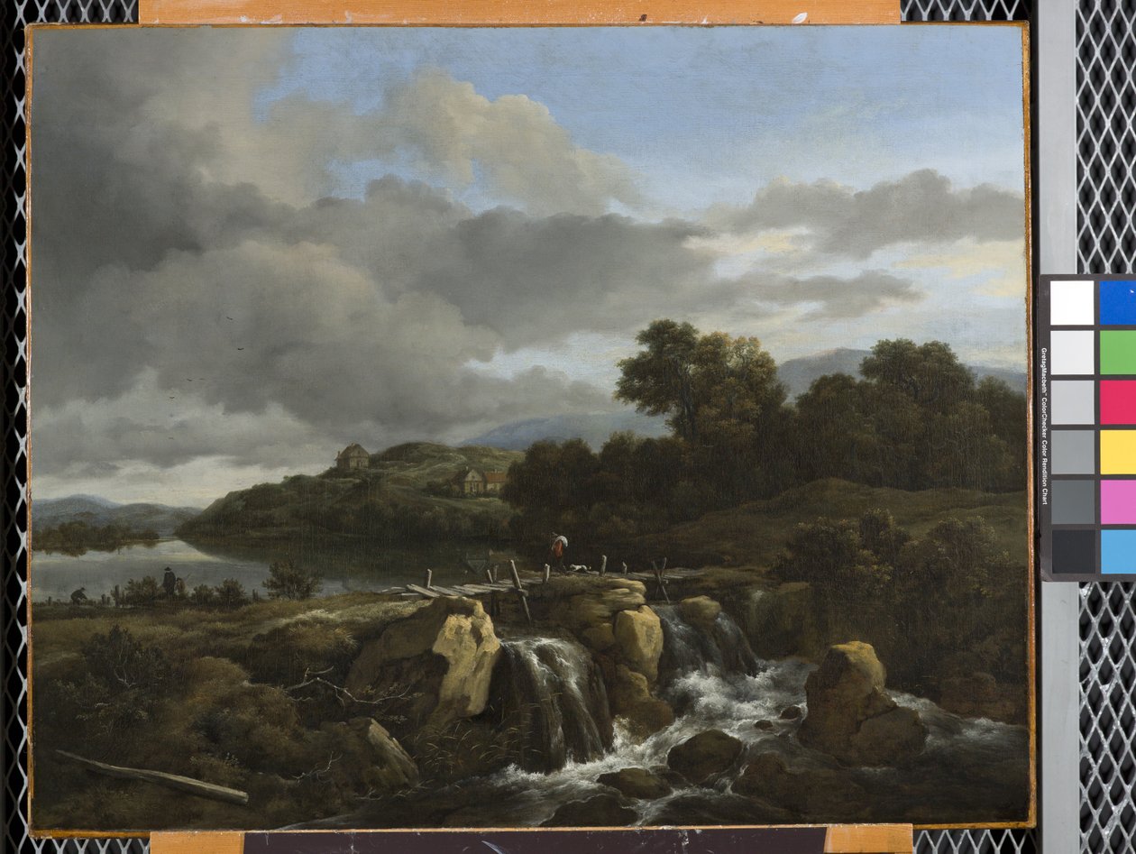 Çağlayanlı Manzara (tuval üzerine yağlıboya) by Jacob van Ruisdael