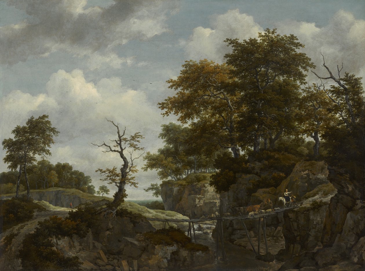 Köprülü, Sığırlı ve Figürlü Peyzaj, c.1660 by Jacob van Ruisdael