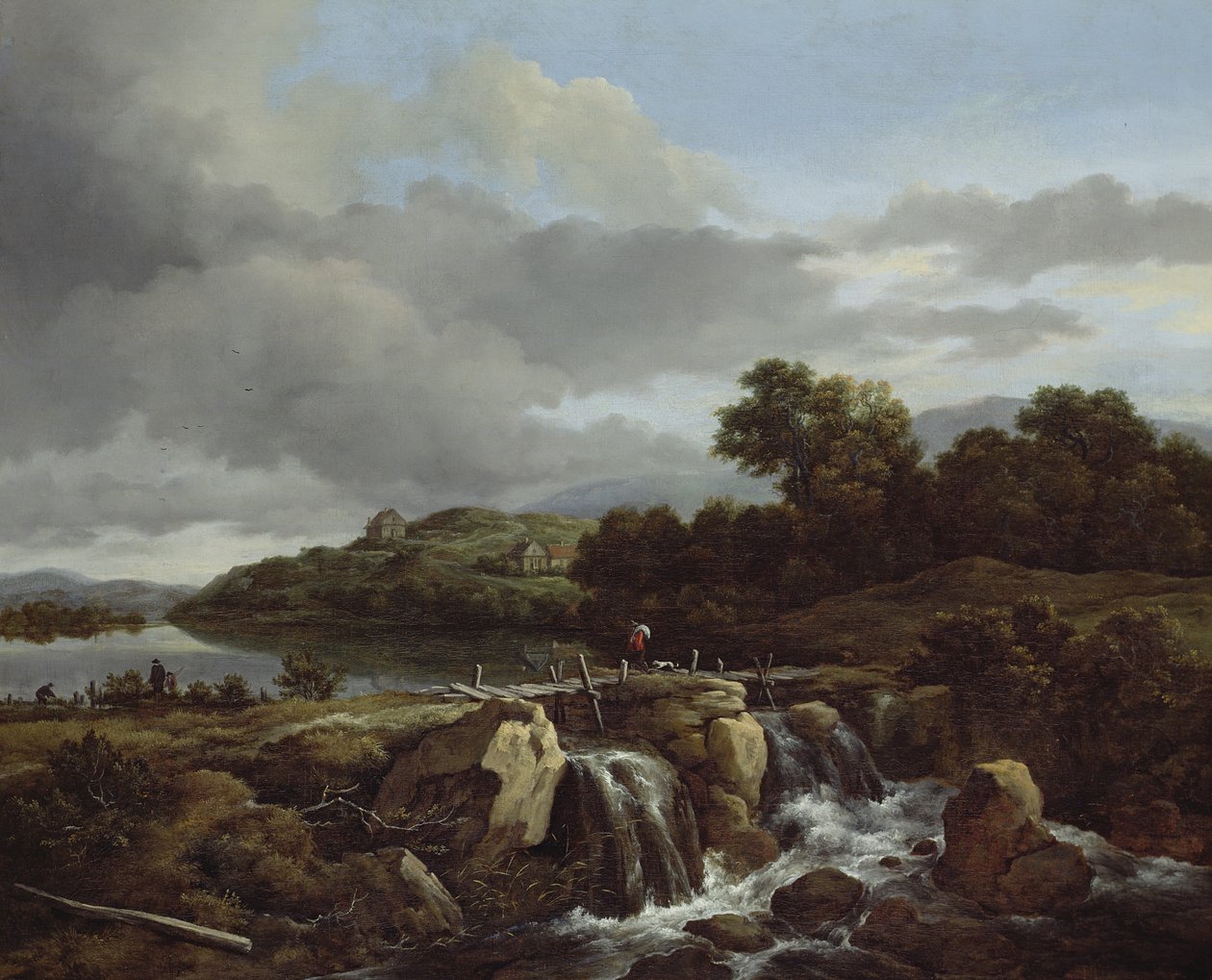Cascade ile Peyzaj by Jacob van Ruisdael