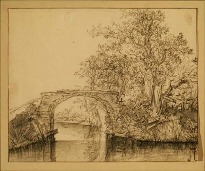 Taş Köprülü Manzara by Jacob van Ruisdael