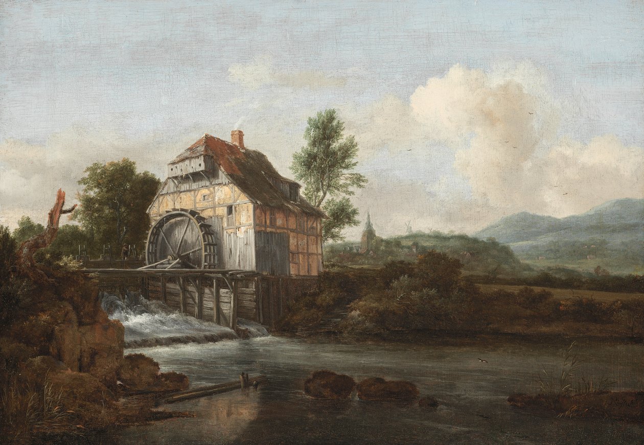 Su Değirmeni ile Manzara, c.1680 by Jacob van Ruisdael