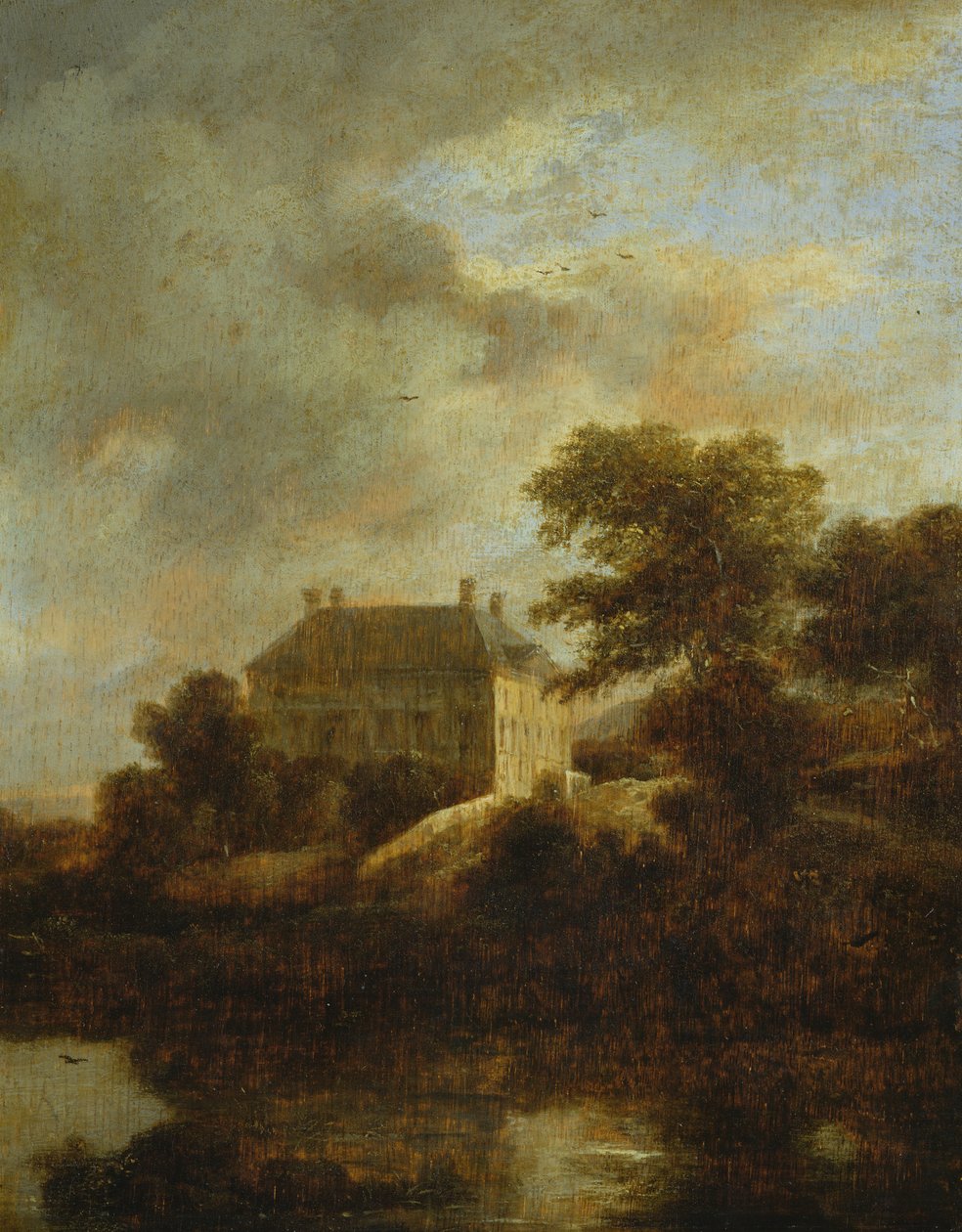 Kır evi ile manzara by Jacob van Ruisdael