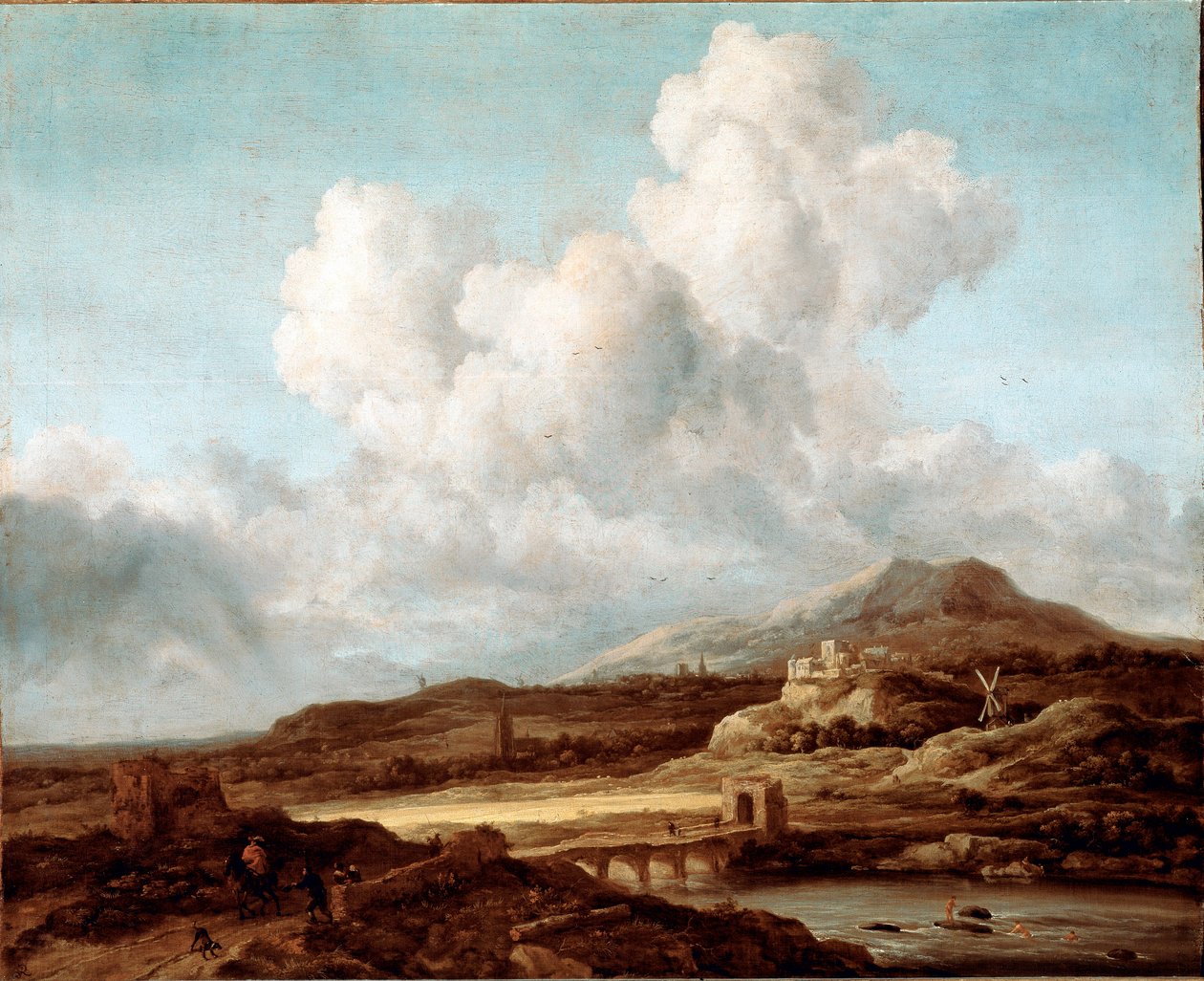 Le rayon de soleil Tablo Jacob Isaakszoon van Ruisdael (Ruysdael) (1628-1682) 1670-1675 Dim. 83x99 cm Paris, musee du Louvre - Güneş Işını, Jacob Van Ruysdael (1628-1682). Tuval üzerine yağlı boya, 83x99 cm by Jacob van Ruisdael