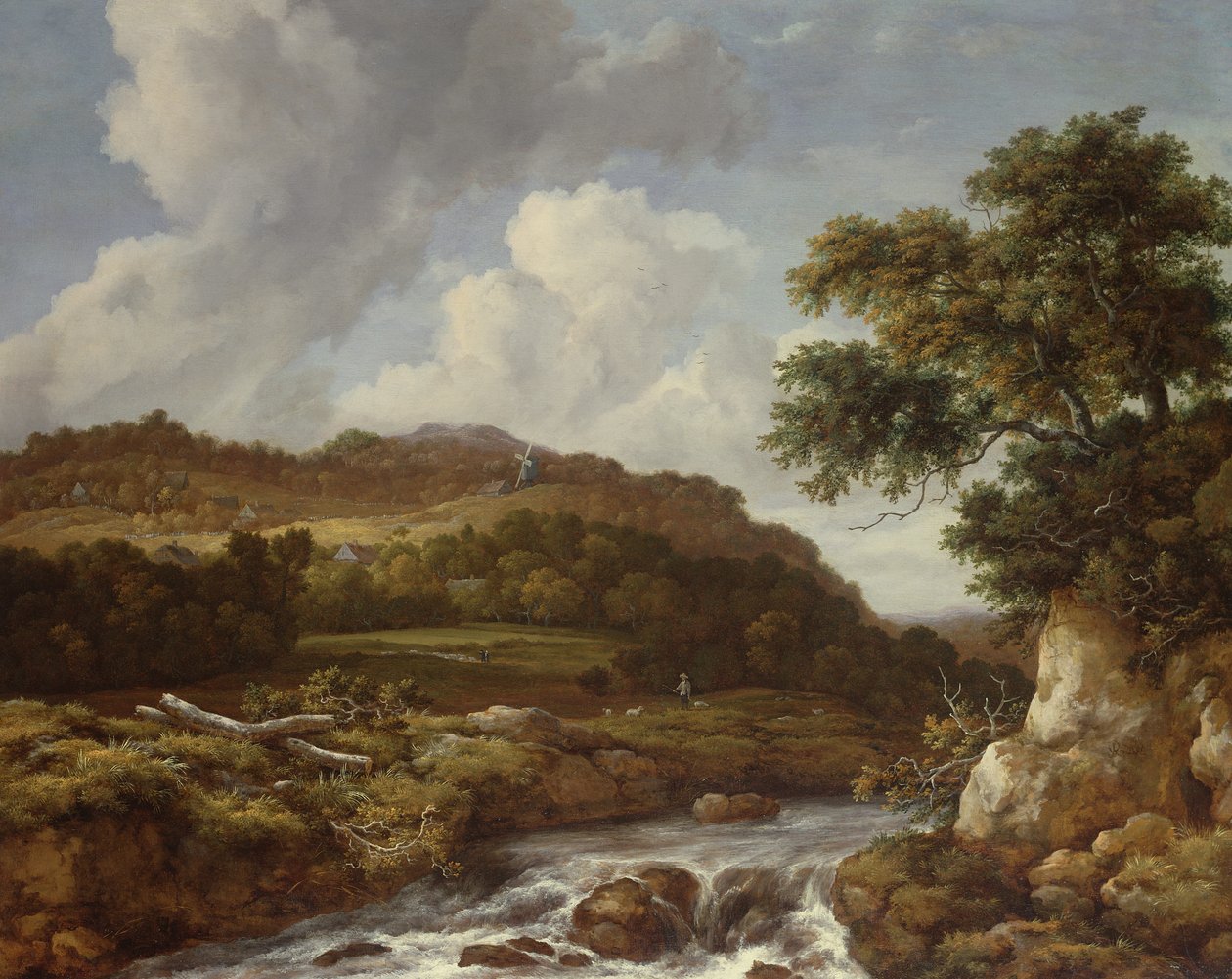Torrent ile Dağlık Manzara by Jacob van Ruisdael