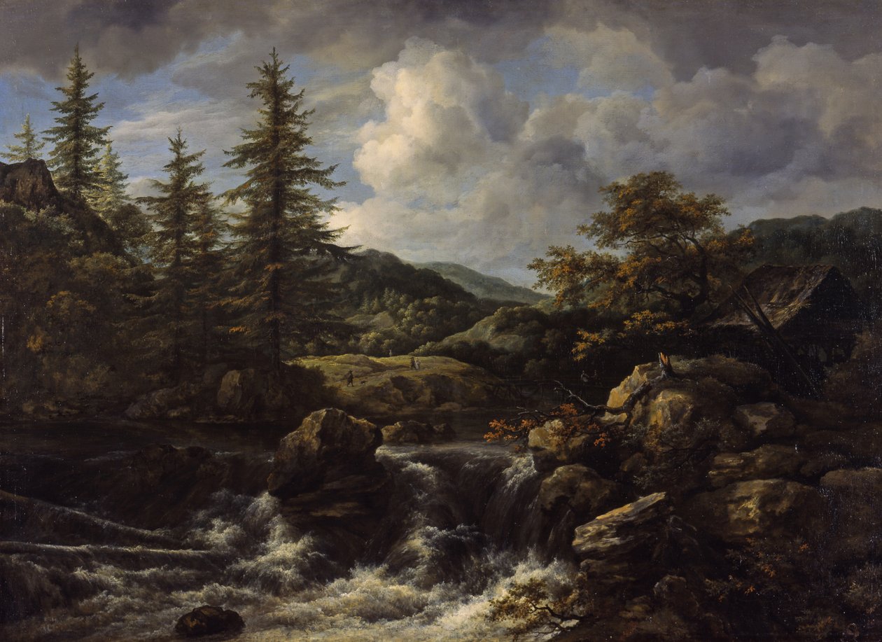 Şelaleli Ormanlık Manzara, c.1665-1670 by Jacob van Ruisdael