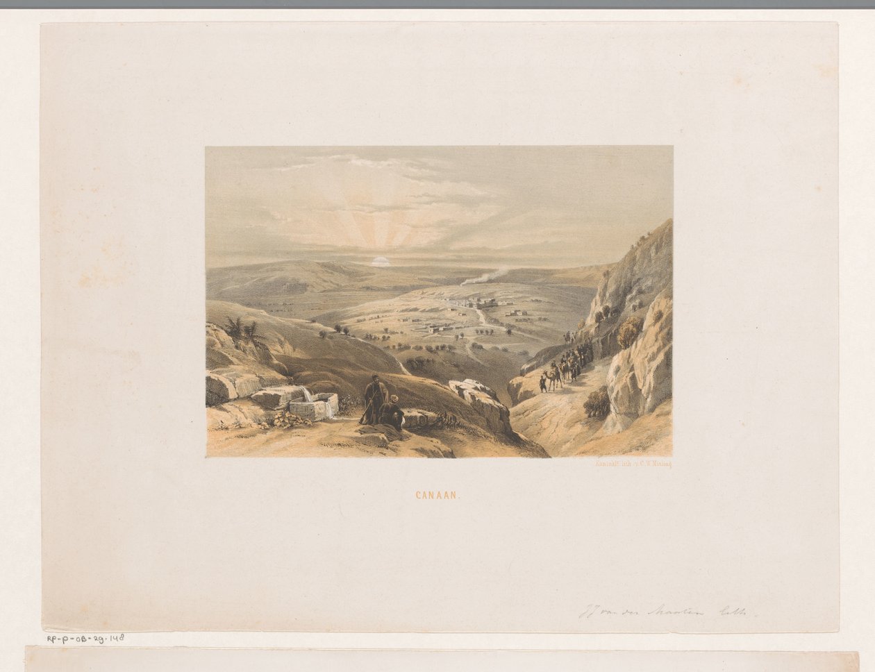 Gün doğumu ile Kenan manzarası Kenan (nesne üzerindeki başlık) by Jacob Jan van der Maaten (attributed to)