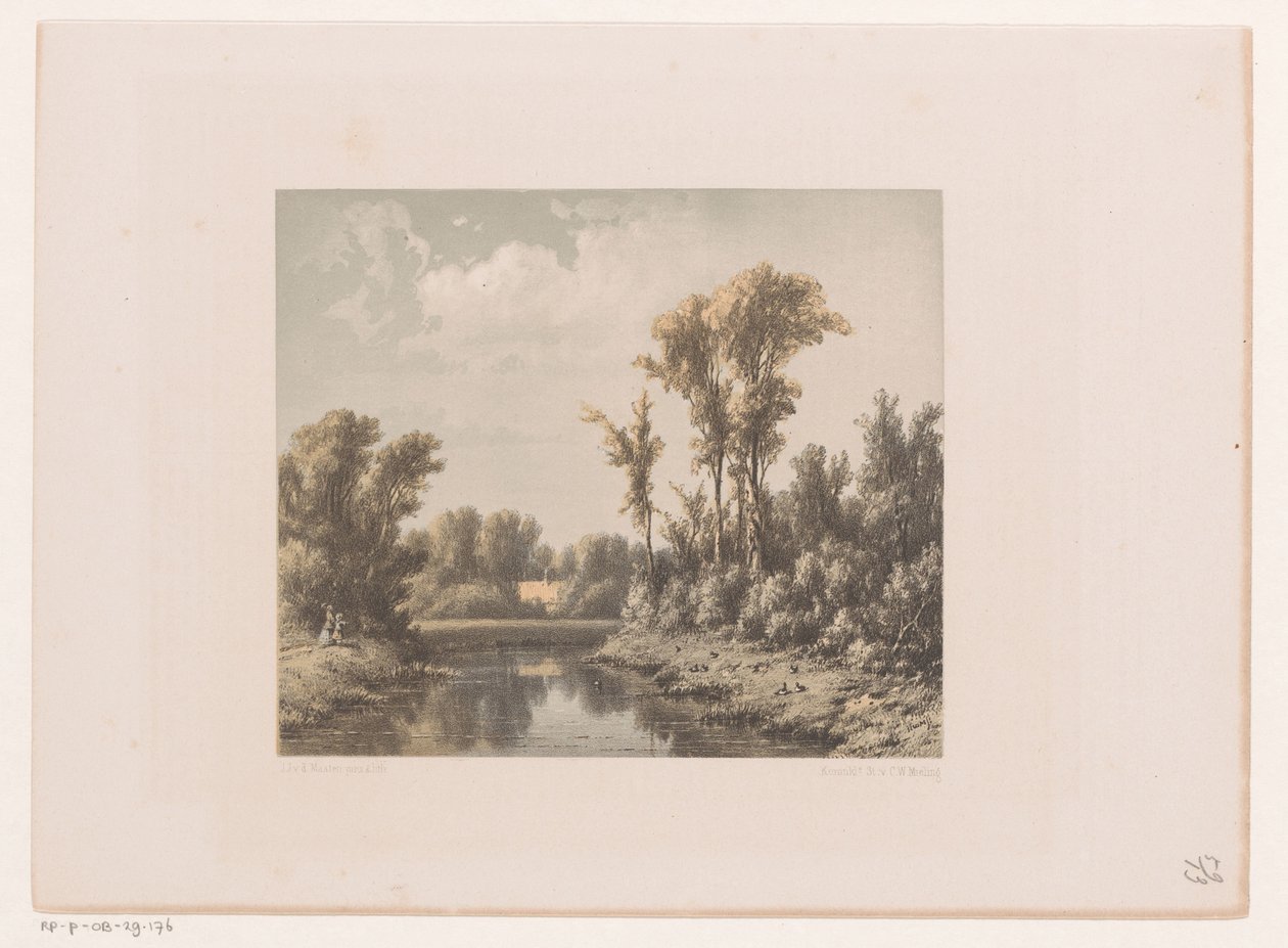 Nehir ile manzara by Jacob Jan van der Maaten