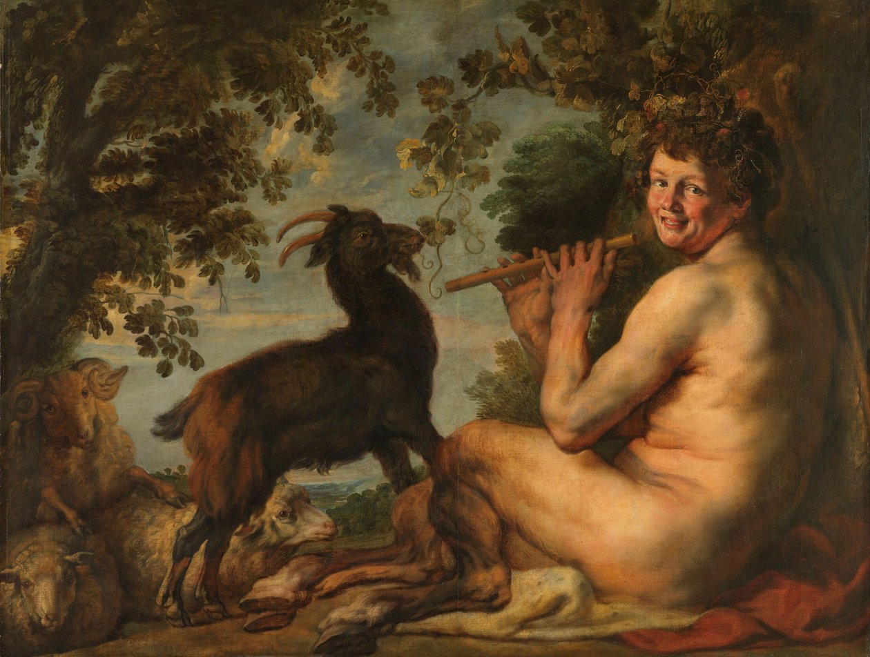 Bir Satyr, c.1630-35 (tuval üzerine yağlı boya) by Jacob Jordaens