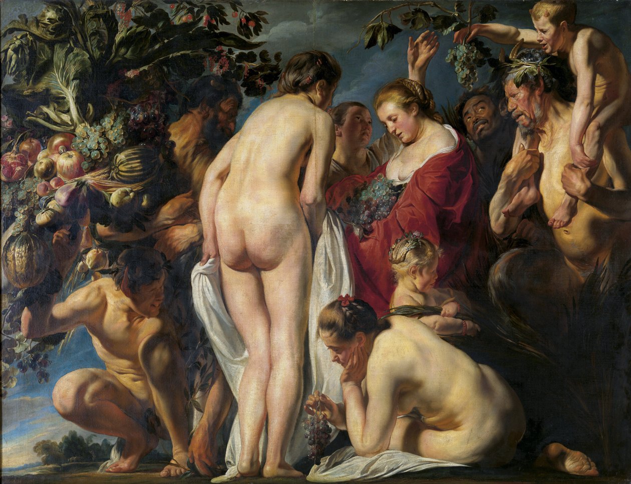 Dünyanın Bereket Alegorisi - Bereket Alegorisi - Jordaens, Jacob (1593-1678) - yaklaşık 1620-1625 - Tuval üzerine yağlı boya - 180x241 - Belçika Kraliyet Güzel Sanatlar Müzeleri, Brüksel by Jacob Jordaens