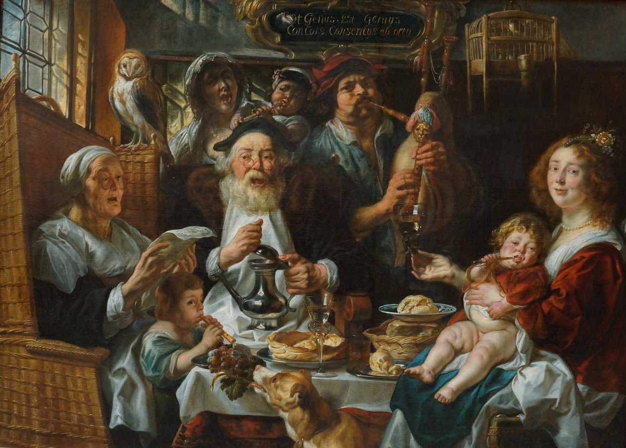 Eski Şarkı Olarak, Yani Genç Papa by Jacob Jordaens