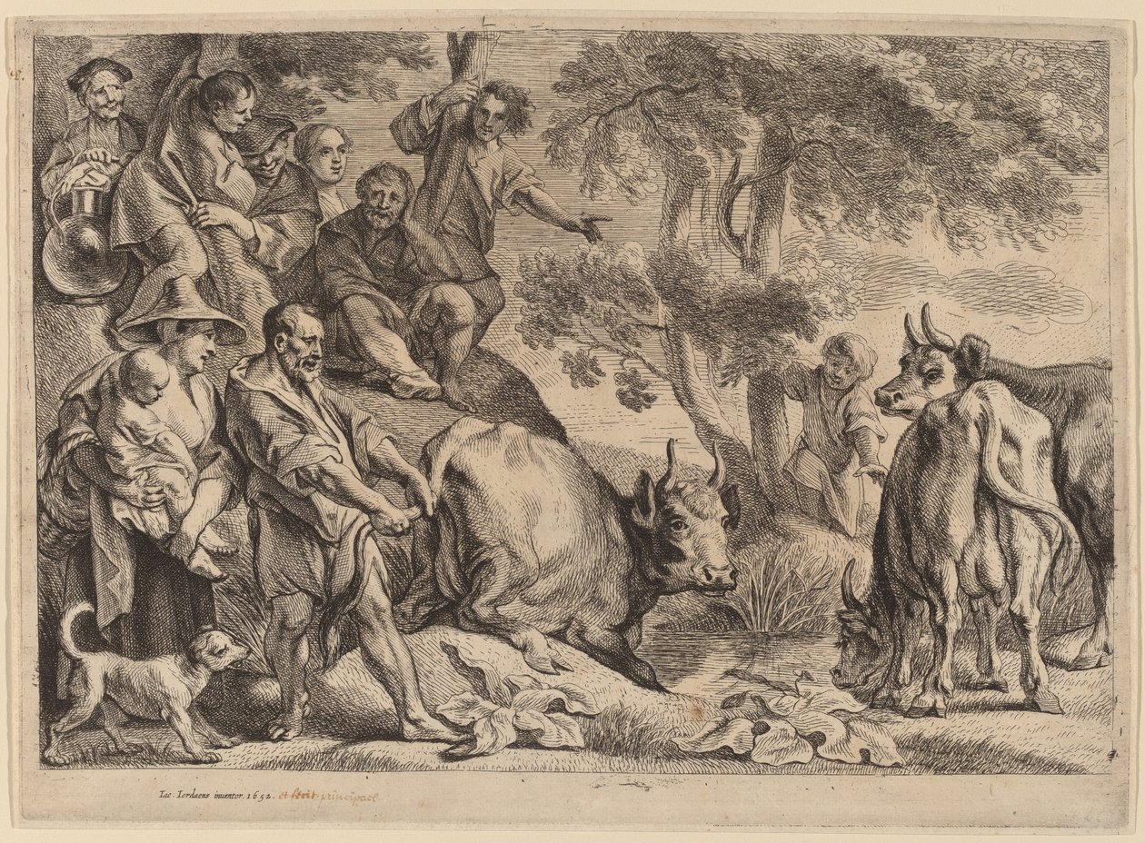 Herkül Sığırını Soyan Cacus by Jacob Jordaens