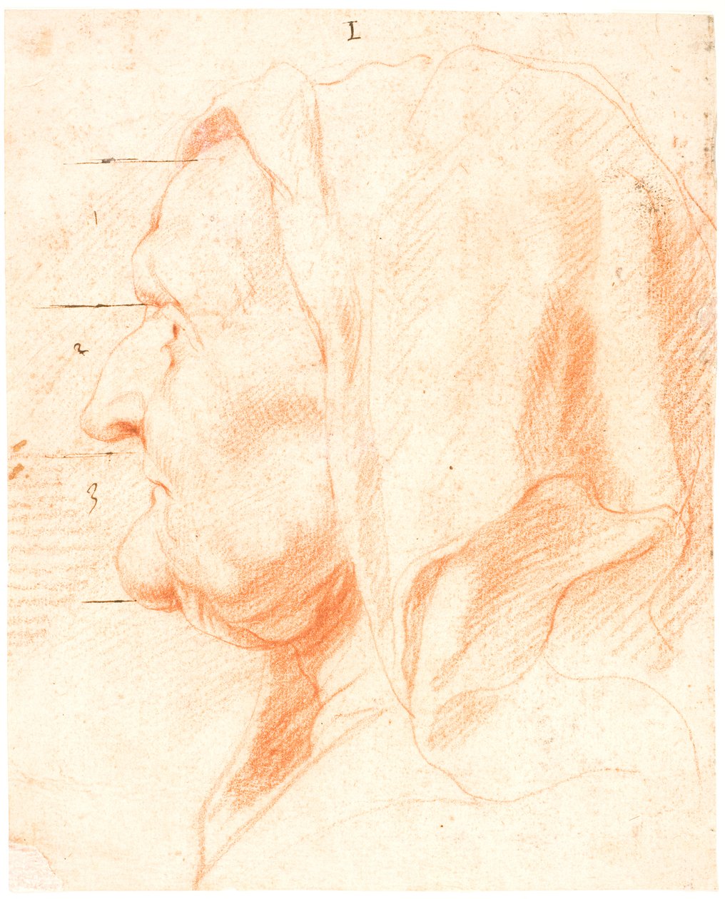 Sol Profilde Yaşlı Bir Kadının Başı by Jacob Jordaens