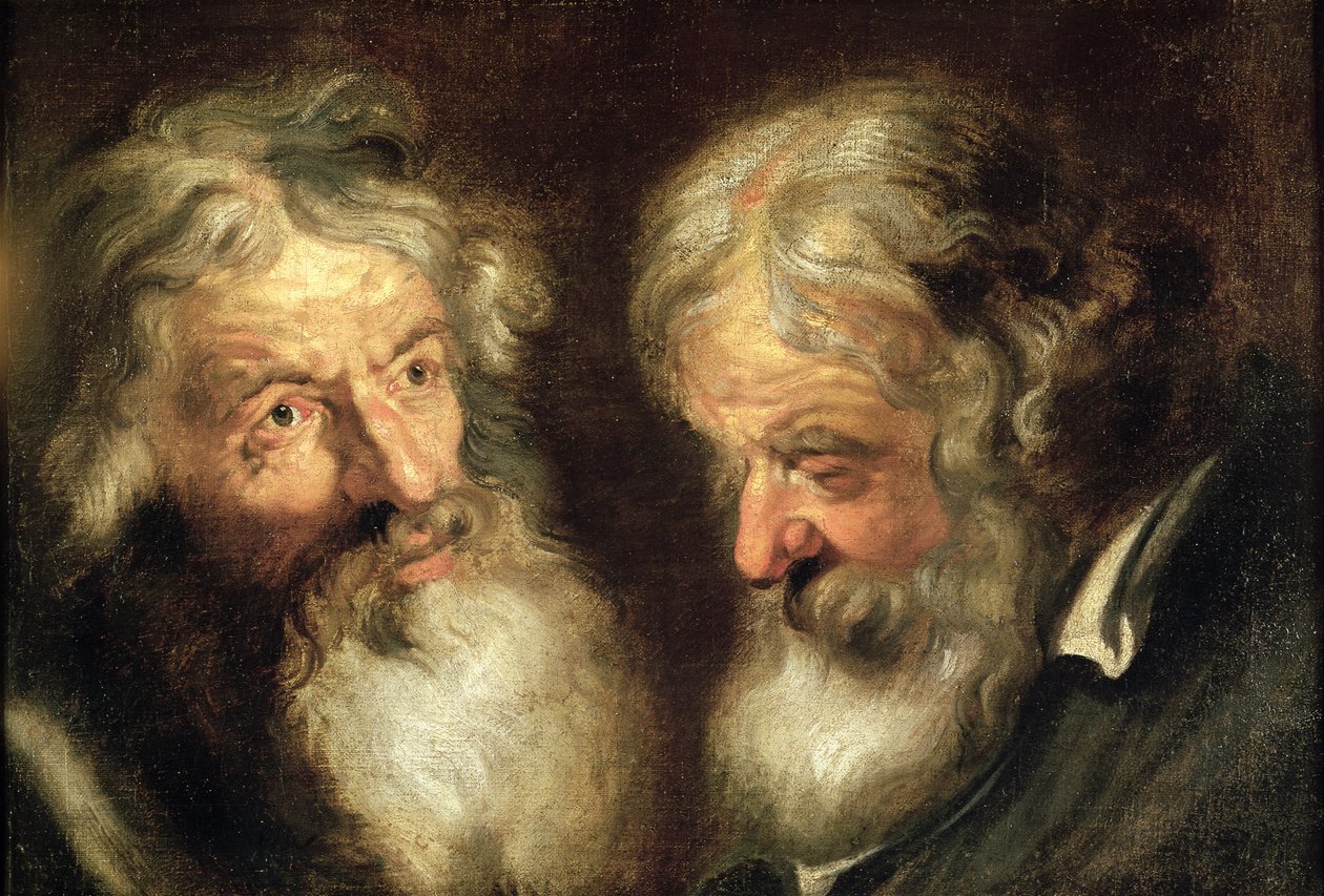 İki Yaşlı Adamın Başları by Jacob Jordaens