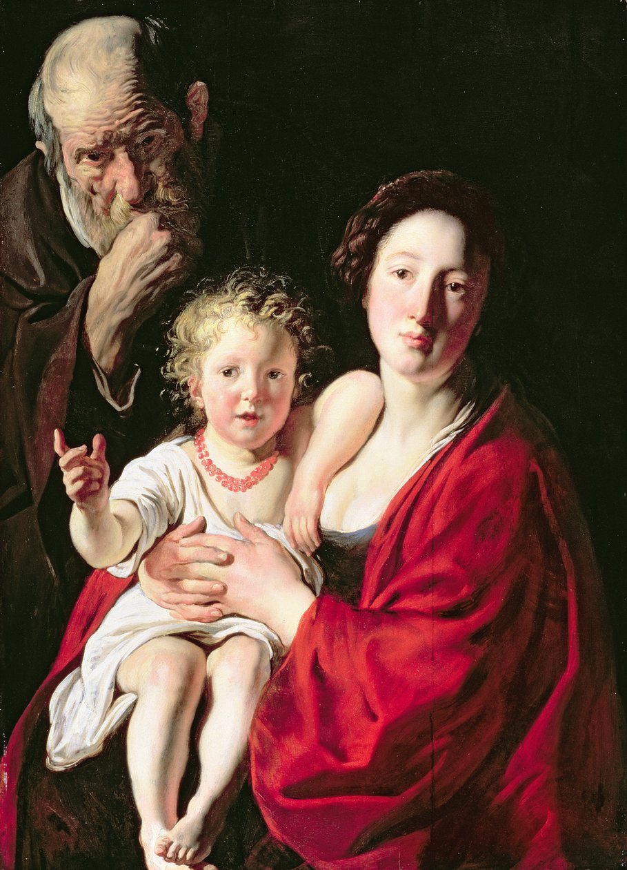 Kutsal Aile (panel) by Jacob Jordaens