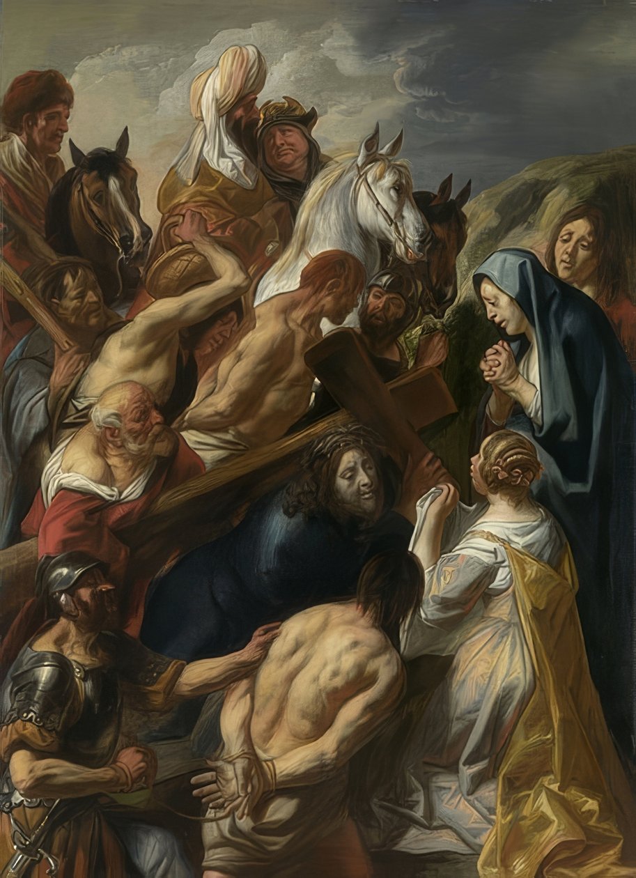Haç taşımak. 1657 by Jacob Jordaens