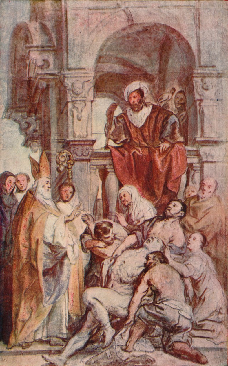 Saint Martin Ele Geçirilmiş Bir Adamı İyileştiriyor, c 17. yüzyıl, 1903 by Jacob Jordaens