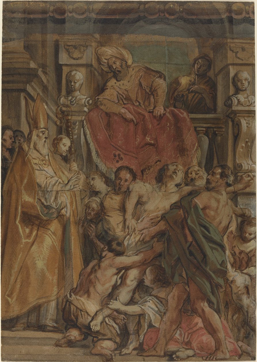 Saint Martin of Tours, Tetrodius'un Hizmetkarını İyileştiriyor by Jacob Jordaens