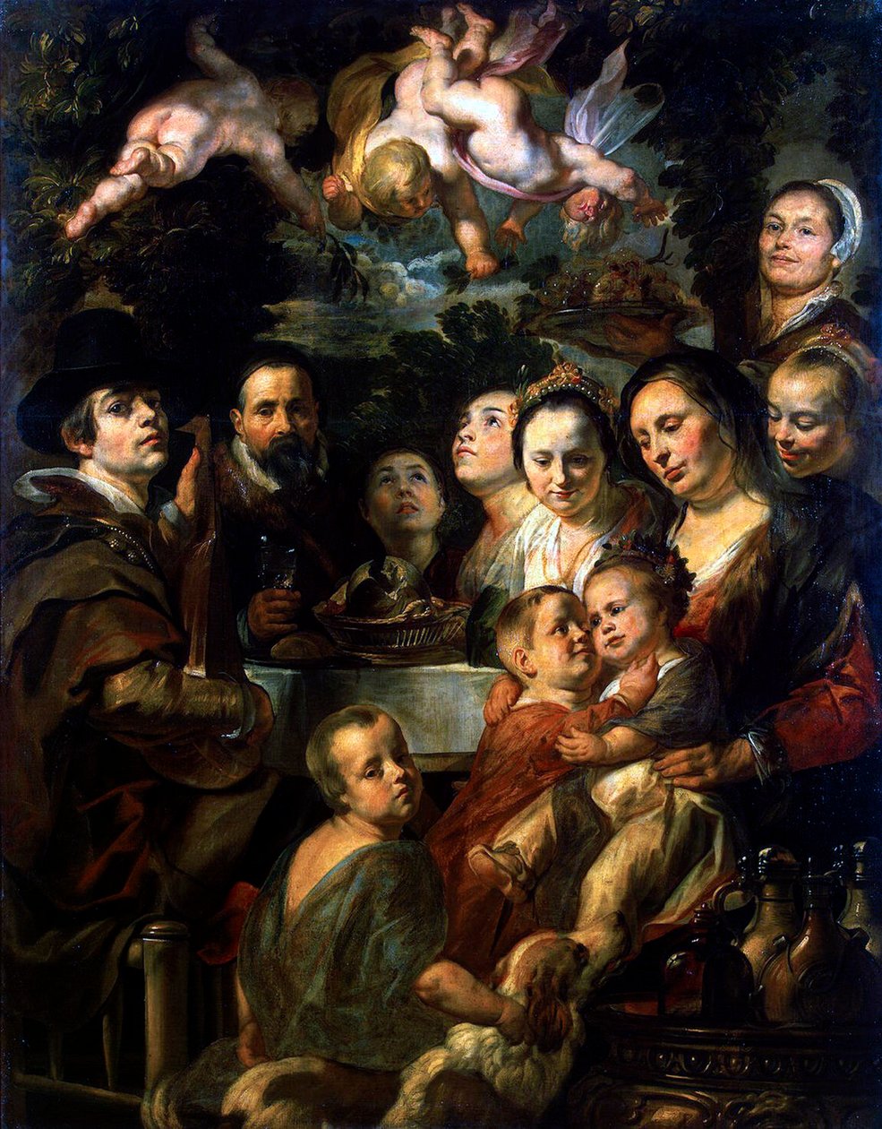 Ebeveynler, Kardeşler ve Kız Kardeşler ile Otoportre, c1615. by Jacob Jordaens