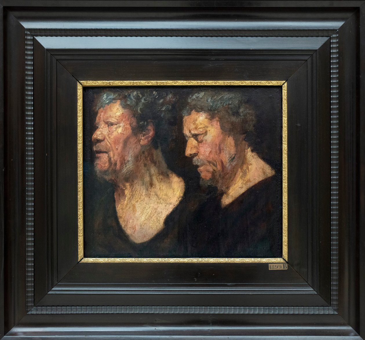 Abraham Grapheus'un Başının Çalışmaları, c.1620-1621 (kağıt üzerine yağlı boya, panel üzerine monte edilmiş) by Jacob Jordaens