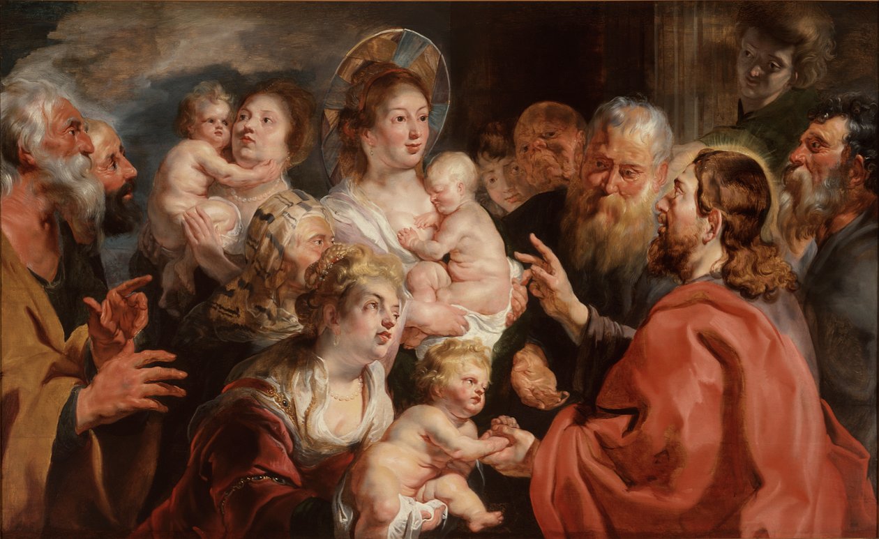 Küçük Çocukların Bana Gelmesi İçin Acı Çekin by Jacob Jordaens