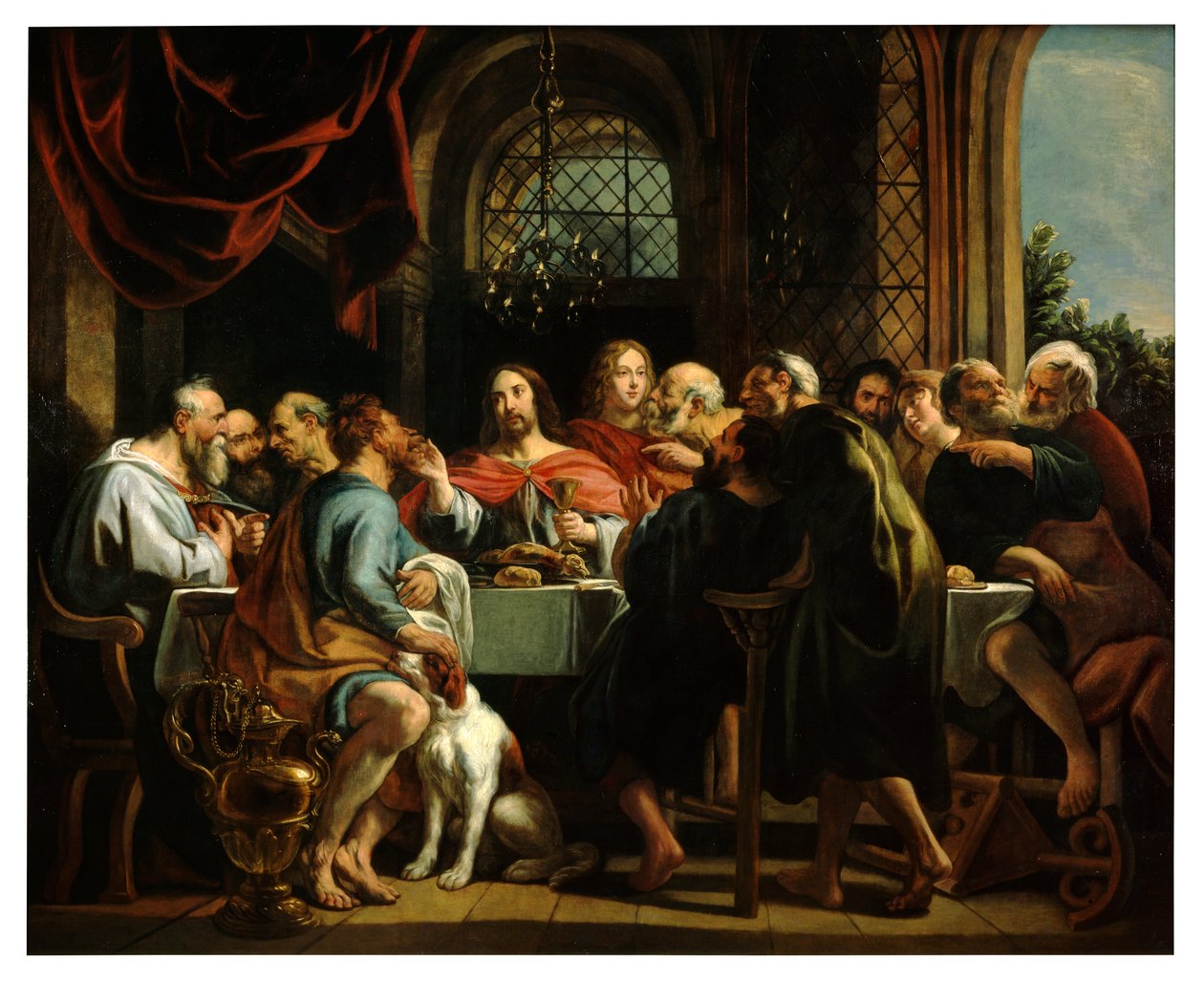 Son Akşam Yemeği (tuval üzerine yağlıboya) by Jacob Jordaens