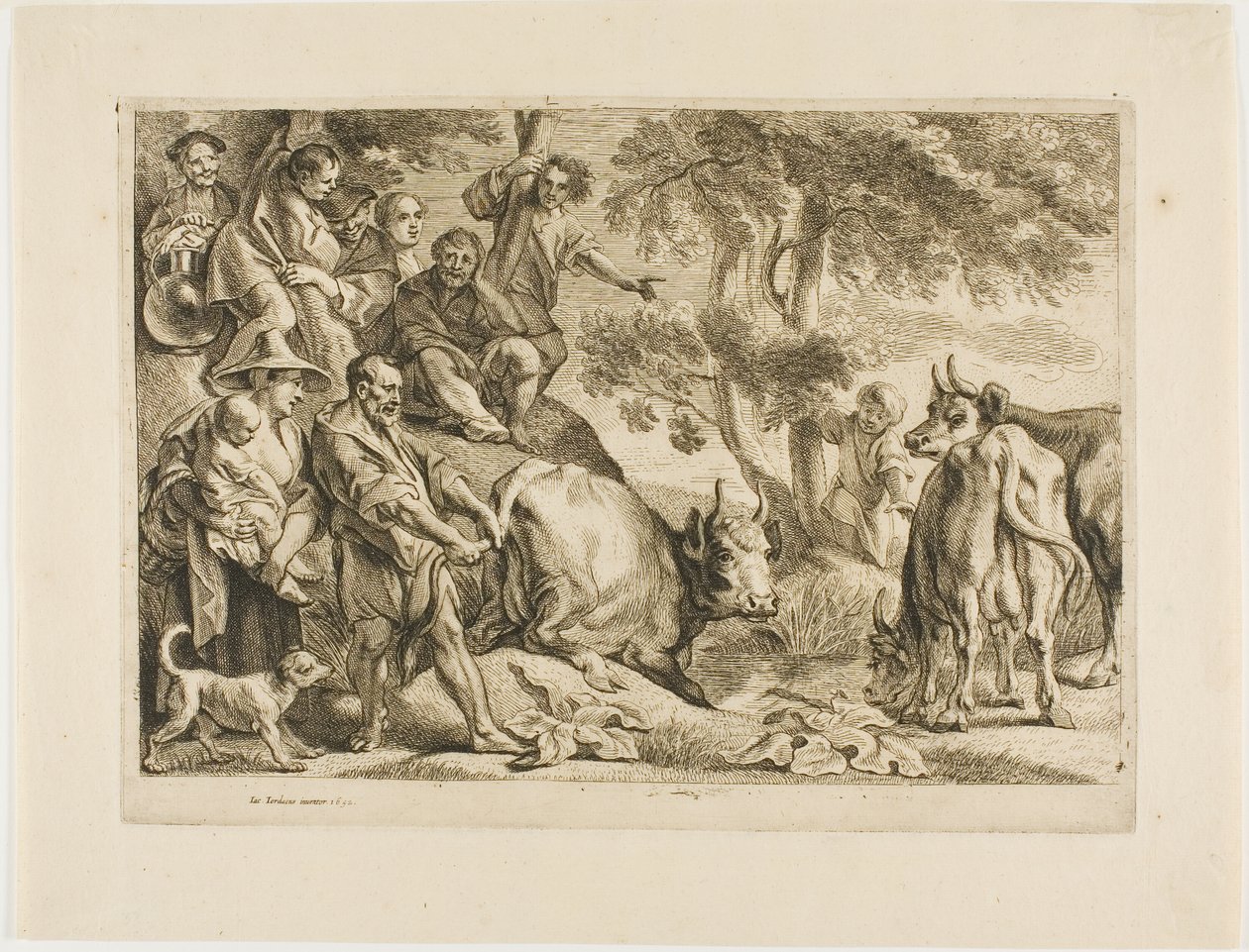 Usta İneği Kuyruğundan Çeker by Jacob Jordaens